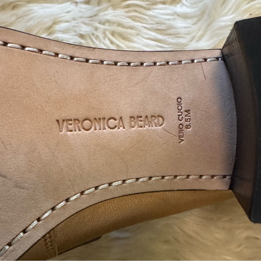 Veronica Beard Penny Block Heel Pump in Dark Gold Leather - Size 6.5 - Picture 6 of 8